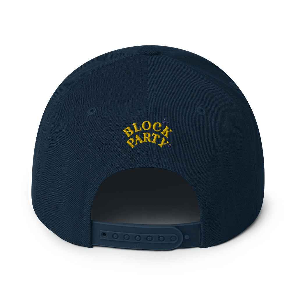 Block Party Snapback Hat (Yellow/Navy)