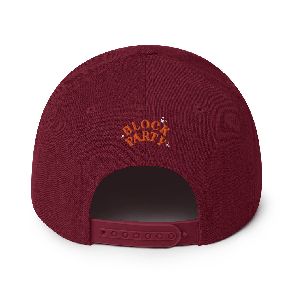 Block Party Snapback Hat (Maroon)