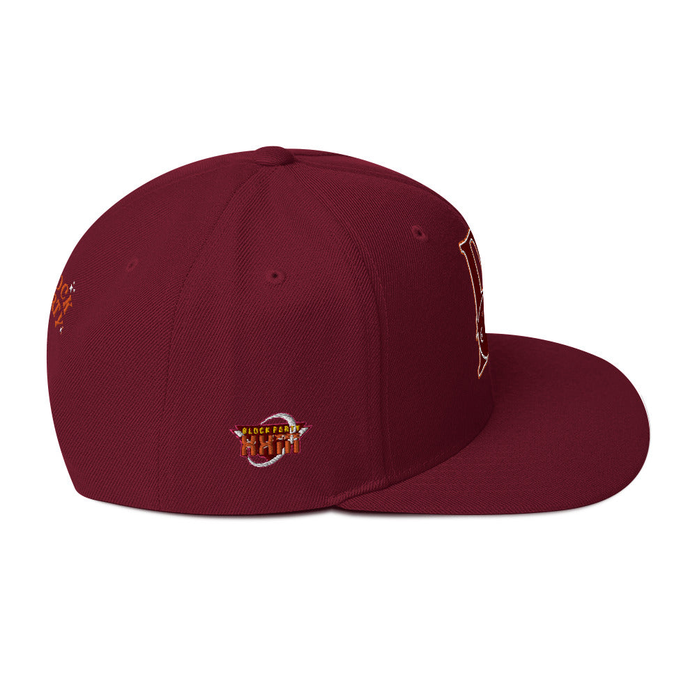 Block Party Snapback Hat (Maroon)