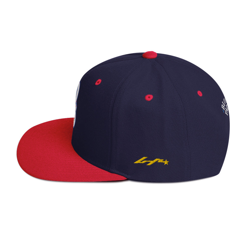 Block Party Snapback Hat (Red/Blue)