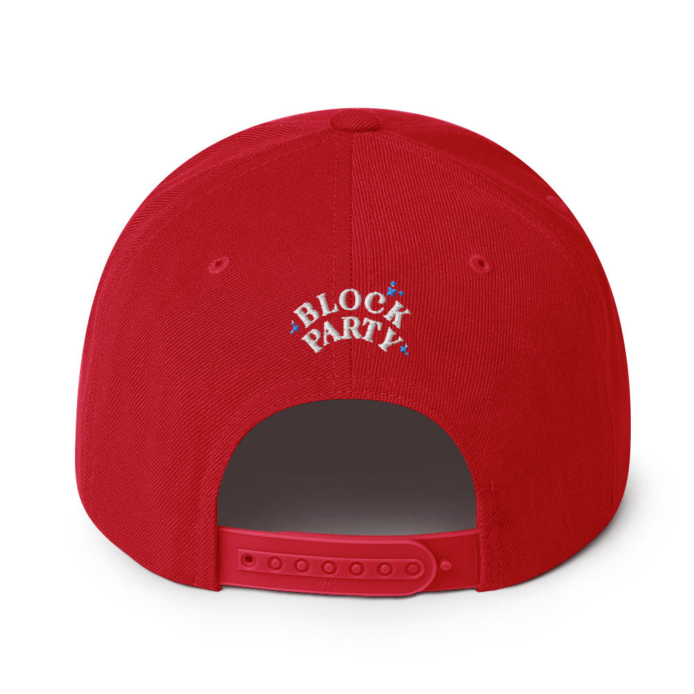 Block Party Snapback Hat (Red/Blue)