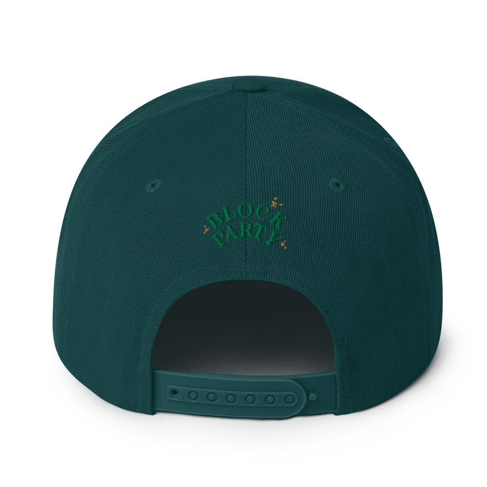 Block Party Snapback Hat (Green)