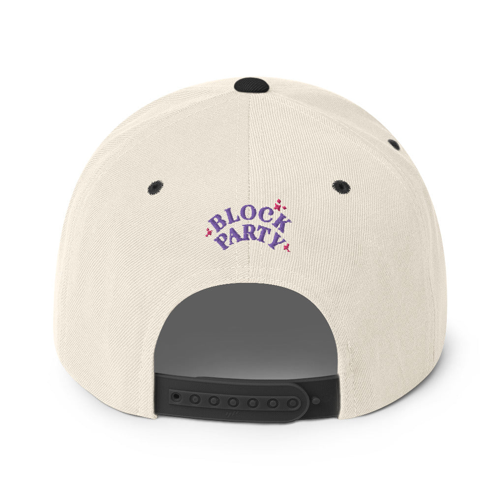 Block Party Snapback Hat (Spruce/Pink)