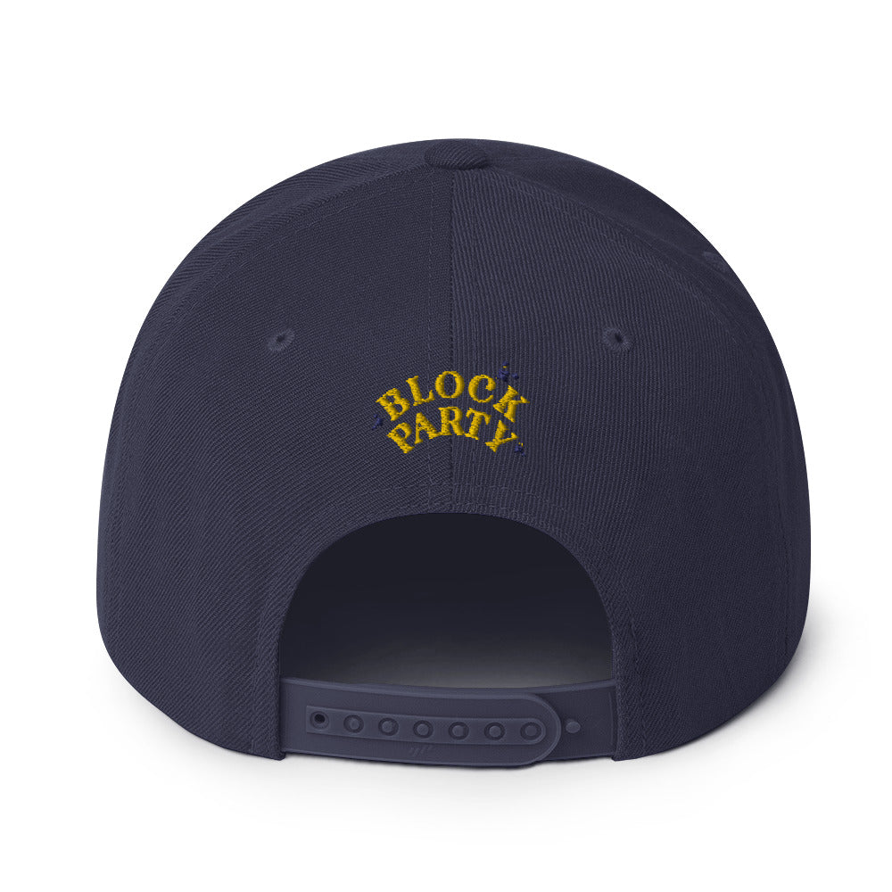 Block Party Snapback Hat (Yellow/Navy)
