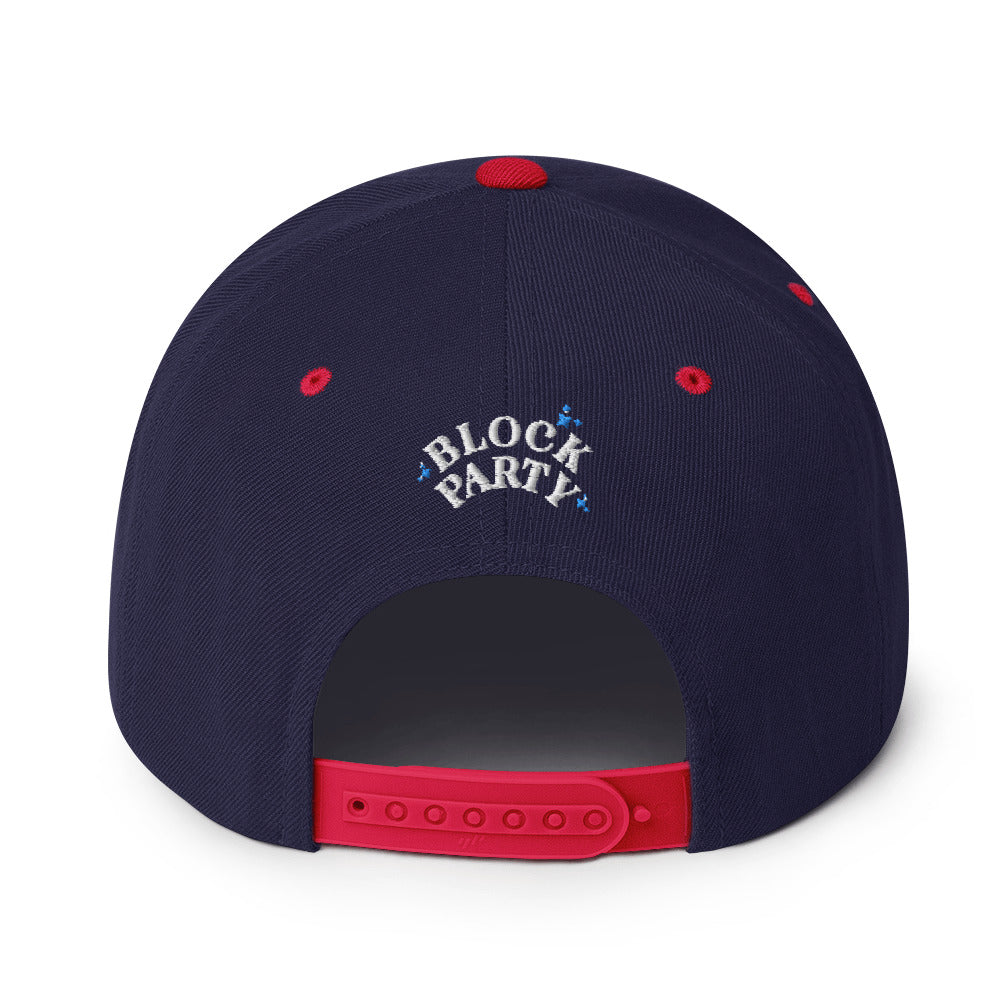 Block Party Snapback Hat (Red/Blue)