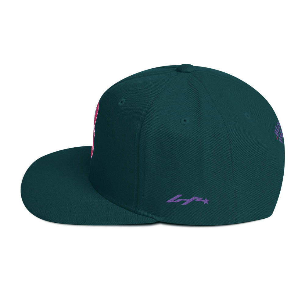 Block Party Snapback Hat (Spruce/Pink)